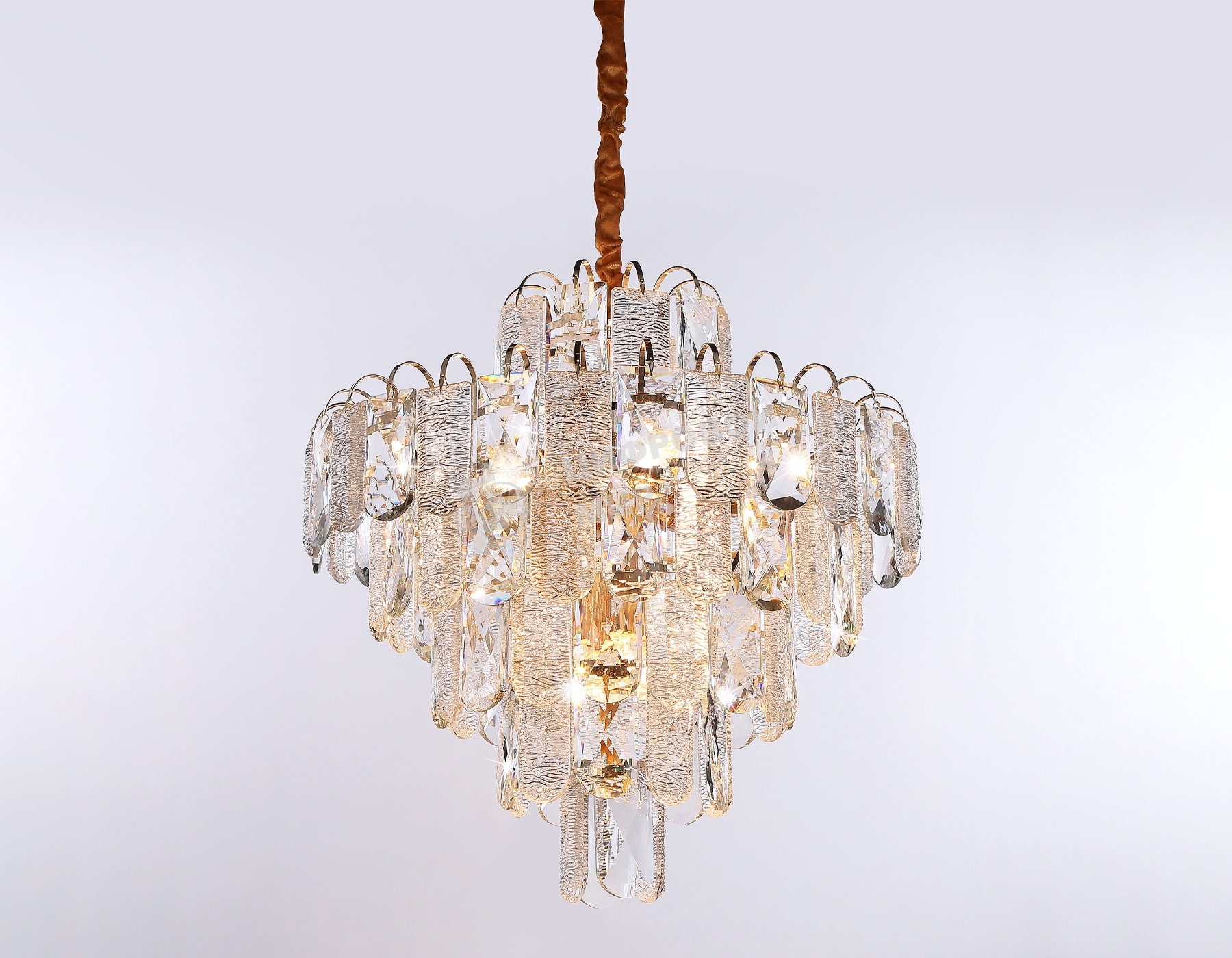 Светильник Ambrella light TR5233/12 SGD/CL/FR золото/прозрачный/белый матовый E27*12 max 40W D600*610
