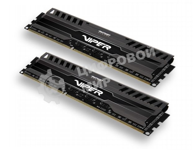 Оперативная память Patriot Viper 3, DDR3, 16GB (2x8 GB), 1600 MHz, CL9, DIMM, радиатор, черный