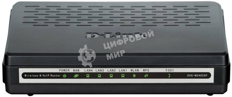 Маршрутизатор беспроводной D-Link DVG-N5402SP/1S/C1A 10/100BASE-TX черный