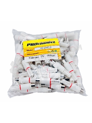 Разъем PROconnect гнездо TV без пайки белый