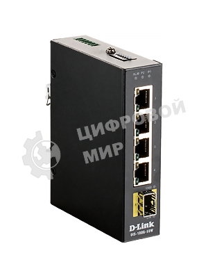 Коммутатор D-Link DIS-100G-5SW/A1A Промышленный неуправляемый коммутатор с 4 портами 10/100/1000Base-T, 1 портом 1000Base-X SFP, функцией энергосбереж