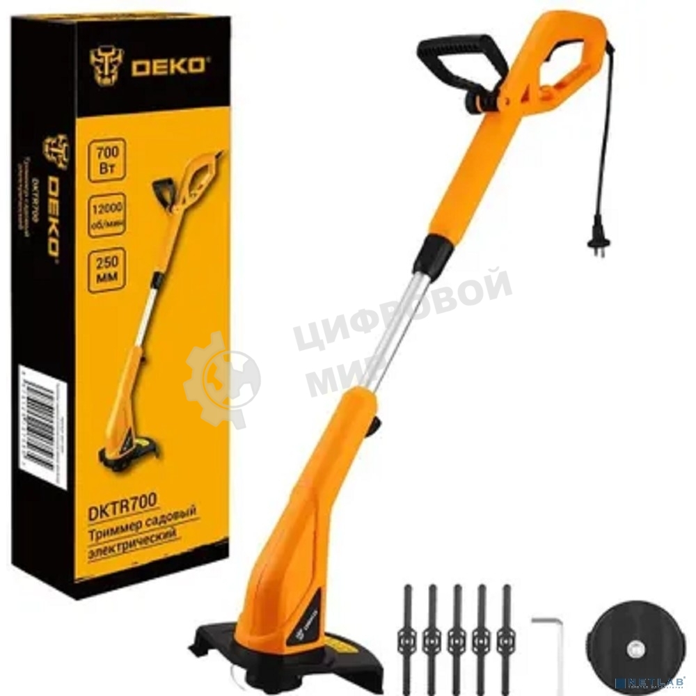 Триммер садовый электрический DEKO DKTR700