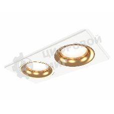 Комплект встраиваемого светильника Ambrella light XC7635005 SWH/PYG белый песок/золото желтое полированное MR16 GU5.3 (C7635, N7014)