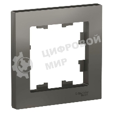 Рамка 1-м AtlasDesign сталь SchE