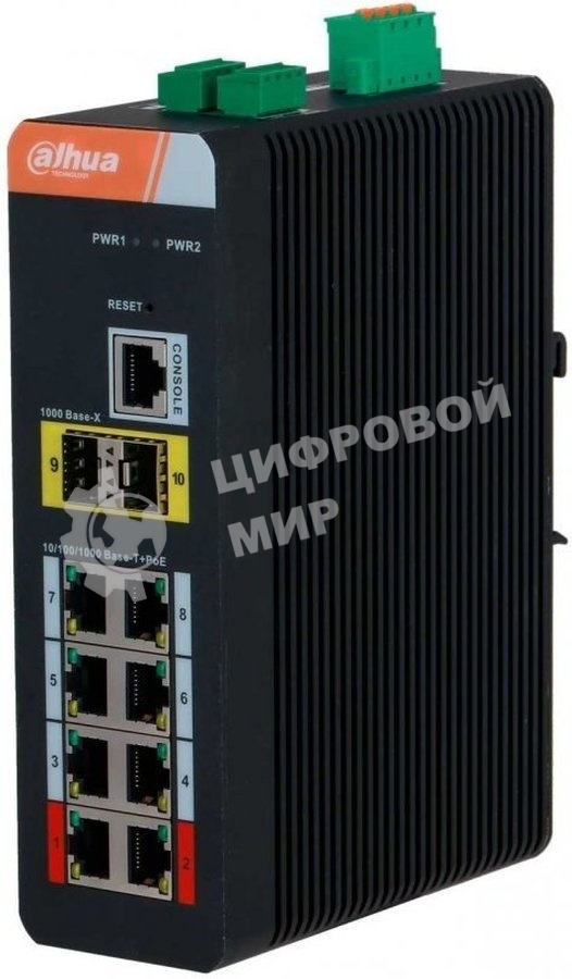 Коммутатор Dahua DH-IS4210-8GT-120 8x1 Гбит/с 2SFP 8PoE 120W управляемый