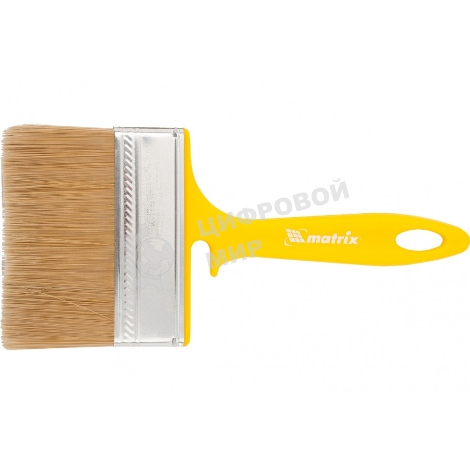 Кисть флейцевая Matrix для лаков, 100х12 мм, искусственная щетина, пластиковая рукоятка