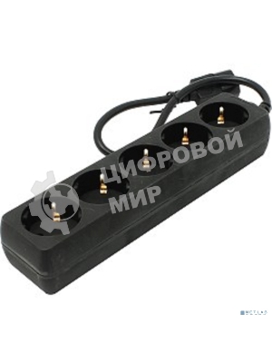 Удлинитель для ИБП ExeGate EX221200RUS SPU-5-0.5B (5 розеток, 0.5м, UPS вилка IEC320-C14, черный)