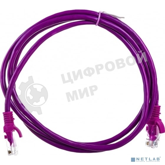 Патч-корд UTP Cablexpert PP12-1.5M/V cat.5e, 1.5 м, литой, многожильный, фиолетовый