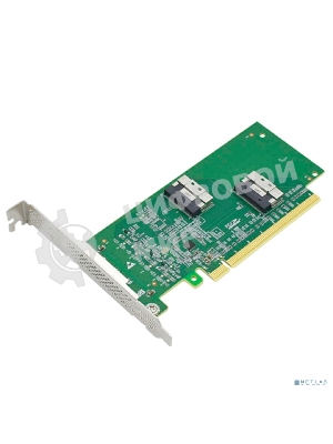 Адаптер для SSD PCIe x16 to Two SlimSAS SFF-8654 8i Adapter