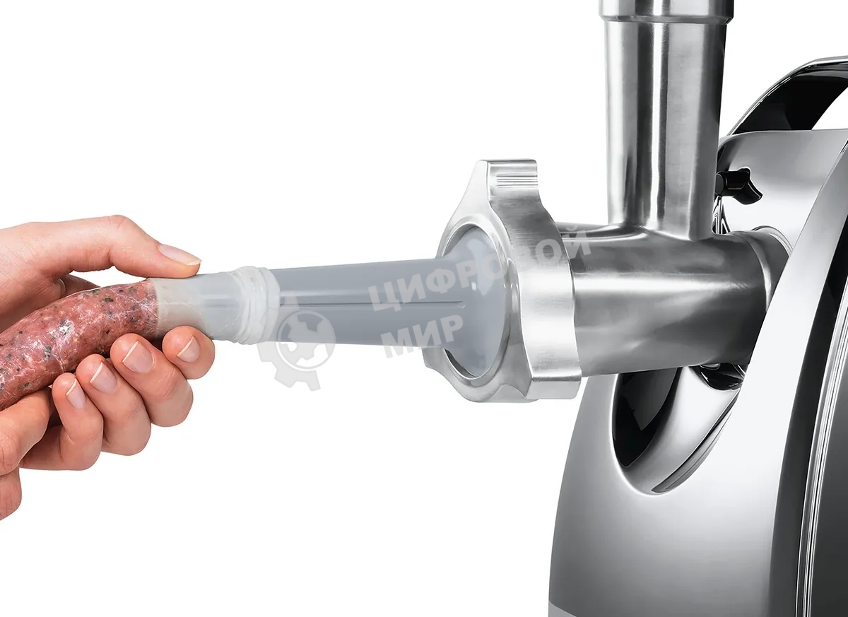 Мясорубка электрическая Bosch MFW67440 черный, 2000 Вт, 3.5 кг/мин, реверс, защита от перегрузки, насадки - 7