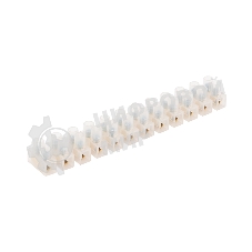 Клеммная колодка винтовая Rexant KВ-6 (2,5-6 мм²), ток 6 A, полиэтилен белый (ЗВИ), индивидуальная упаковка, 1 шт.