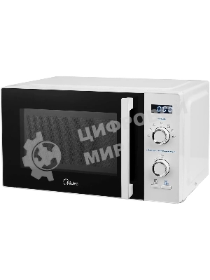 Микроволновая печь Midea AM825P2ET-W белый, 25 л, 800 Вт, переключатели - кнопки, поворотный механизм