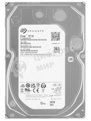 Жесткий диск SEAGATE HDD Server Exos 7E10 512E/4kn (3.5'/ 10Tb/ SAS 12Gb/s/7200rpm)