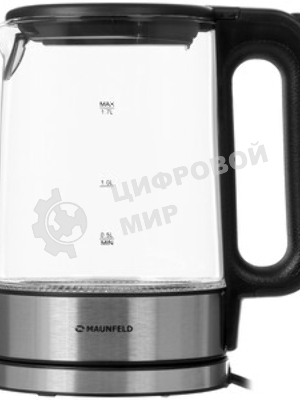 Чайник электрический Maunfeld MGK-612BK, 1.7л, стекло/металл
