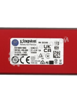 Внешний SSD Kingston XS1000, 1Tb, USB Type-C 3.1, R/W 1050 МБ/с/ 1000 МБ/с черный
