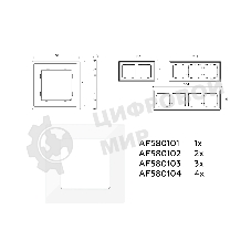 Рамка ALFA Arctic (Белый Стекло органическое) 2-ая AF580102