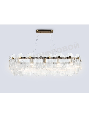 Светильник Ambrella light LH31255/12 BS/CL латунь/прозрачный E14*12 max 40W 1000*340*270