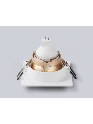 Встраиваемый точечный светильник Ambrella light TN102827 WH/GD белый/золото GU5.3 92*92*50