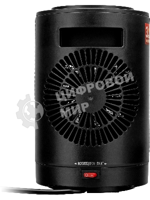 Тепловентилятор керамический Denzel DTFC-1200S, черный, 600/1200 Вт, 12 м2, 3 режима, термостат