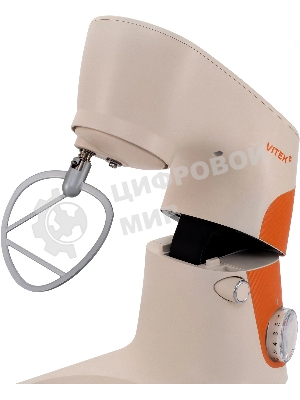 Миксер Vitek VT-PM0331 кремовый, стационарный, 1800 Вт, 5.5 л, 10 скоростей
