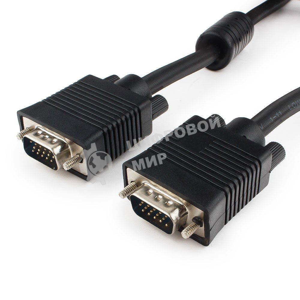 Кабель Gembird/Cablexpert VGA Premium, 15M/15M, 30м, черный, тройной экран, феррит.кольца