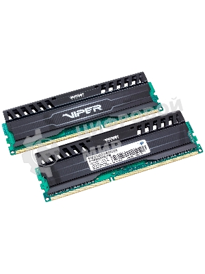 Оперативная память Patriot Viper 3, DDR3, 16GB (2x8 GB), 1600 MHz, CL9, DIMM, радиатор, черный