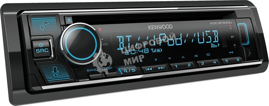 Автомагнитола CD Kenwood KDC-BT640U 1DIN 4x50Вт