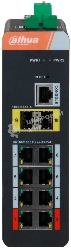 Коммутатор Dahua DH-IS4210-8GT-120 8x1 Гбит/с 2SFP 8PoE 120W управляемый