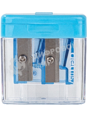 Точилка для карандашей ручная Deli E0576, 2 отверстия, пластик, ассорти