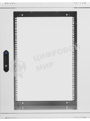 Шкаф коммутационный ЦМО ШРН-15.650-9005 настенный 15U 600x658мм пер.дв.стекл 200кг черный 600мм 180град.