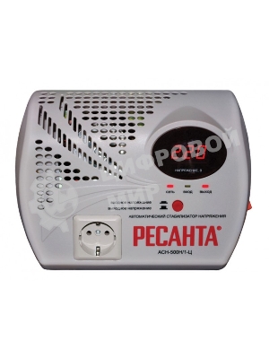 Стабилизатор напряжения Ресанта АСН- 500 Н/1-Ц 63/6/9 Стабилизатор 220В±8%, Габариты 260х200х110, Вес 2,6кг