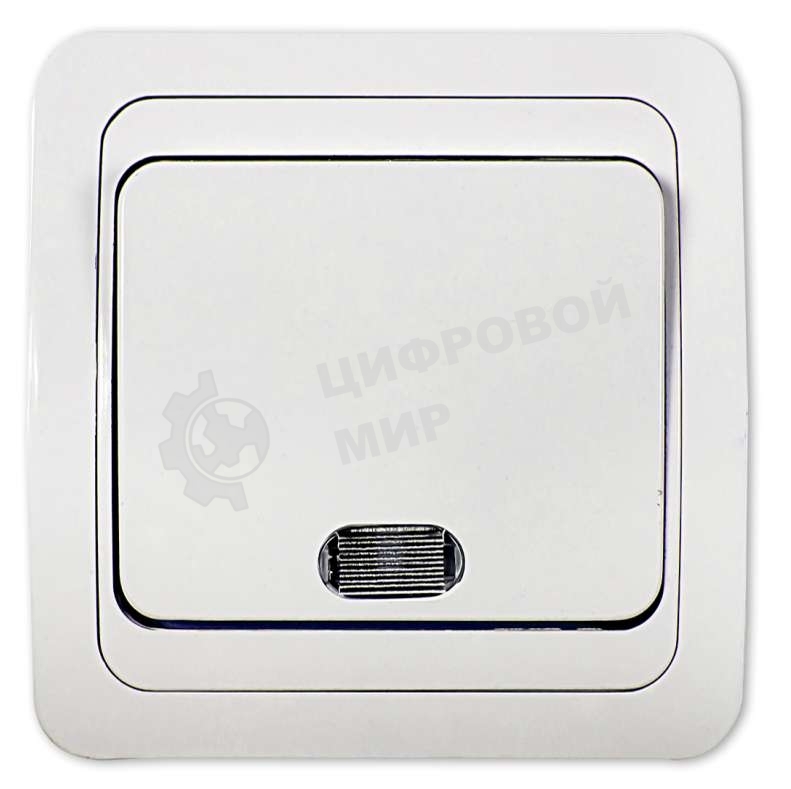 Выключатель 1-кл. CLASSICO с подсвет. 2121 белый ASD/IN HOME 4680005959853