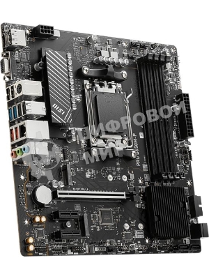 Материнская плата MSI PRO B650M-P, AM5, AMD B650, 4xDDR5, 4xSATA, 2xM.2, 1xPCI-E 4.0 x16, 2xPCI-E 4.0 x1, 1xHDMI, 1xDP, 1xVGA, 1x2.5Gb LAN, 2xUSB 3.2 Gen 1, 2xUSB 3.2 Gen 2, 3x3.5 мм, 7.1, Micro-ATX