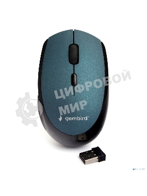 Мышь беспроводная Gembird MUSW-354-B синий, 1600 dpi, радиоканал, USB, кнопки - 4