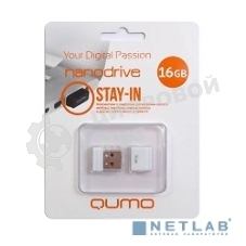 Флешка USB QUMO 16Gb, NANO QM16GUD-NANO-W белый