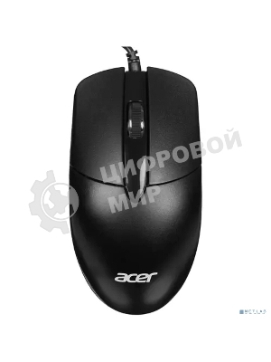 Мышь проводная Acer OMW300 черный, 1200 dpi, USB, кнопки - 3