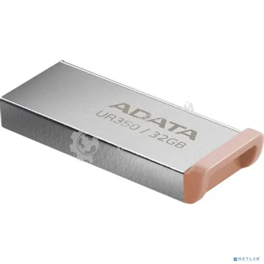 Флешка USB ADATA UR350 (UR350-32G-RSR/BG), 32G, USB 3.2, R/W 100/15, серебристый/коричневый