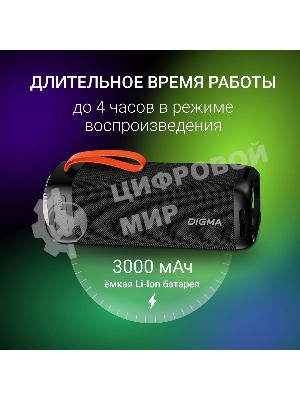 Портативная колонка Digma D-PS1522 черный 60W 2.0 BT 10м 3000mAh
