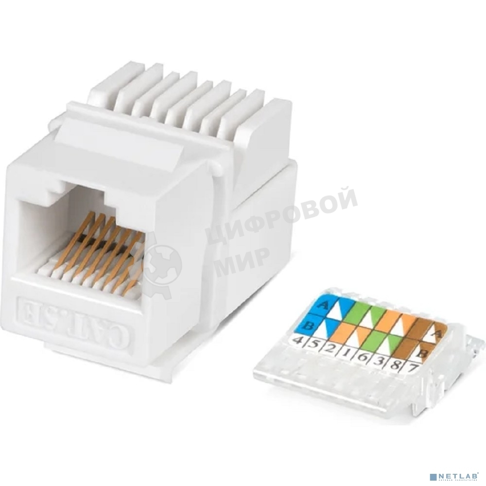 Модуль универсальный Cabeus, keystone, 1хRJ45(8P8C), Toolless, кат. 5е, неэкр., белый