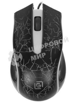 Мышь проводная Oklick 395M SHADOW черный, 1500 dpi, USB, кнопки - 3