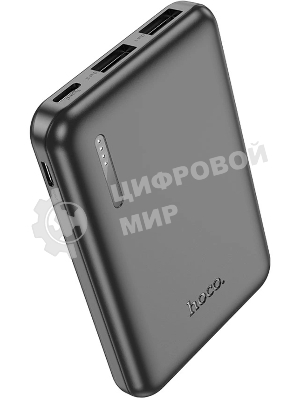 Мобильный аккумулятор Hoco J115 5000mAh 18.5W 2A 2xUSB-A черный