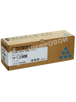 Картридж лазерный голубой, тип SP C360E Ricoh SP C360DNw/SP C360SNw/SP C360SFNw/SP C361SFNw (1,5K)