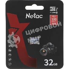 Флеш карта microSDHC 32Gb Netac P500 ULTRA NT02P500ULT-032G-S (без SD адаптера) 100Mb/s