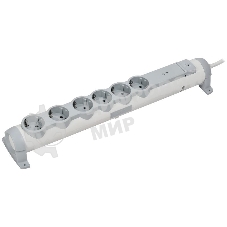 Фильтр сетевой СФ-06К 16А 3м 3х1,5мм2 белый COMFORT