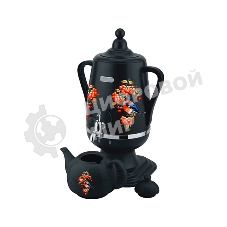 Самовар Добрыня DO-432(4,0л.) Снегирь на черном чер/к.з.x4