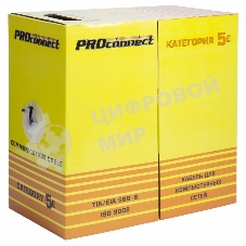 Кабель витая пара PROconnect UTP 4PR 24AWG, cat.5e наружный (OUTDOOR) (бухта 305 м)