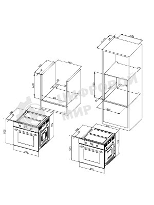 Духовой шкаф электрический Hyundai HEO 6630 BG черный, встраиваемый