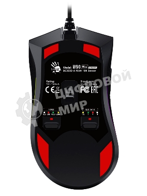 Мышь проводная A4Tech Bloody W90 Max черный, 10000 dpi, USB, кнопки - 10