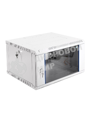 Шкаф телекоммуникационный настенный разборный 6U (600 x 650) дверь стекло