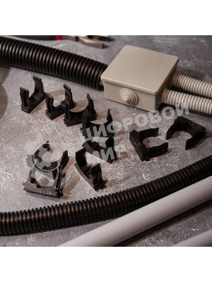 Крепеж-клипса для монтажного пистолета Rexant Ø 32 мм, черная (50 шт/уп)